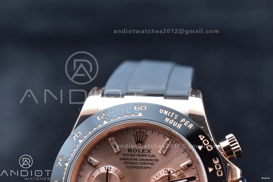 Rubber 116515 Edition Daytona Strap 1:1 RG on Oysterflex BTF Dial Best SA4130 0307